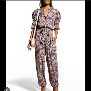 LOVE THE LABEL Buttoned Front Floral Printed Jumpsuit. Size S
